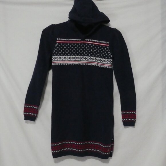 NAUTICA | size 10 | Navy Hooded Nordic Hooded Sweater Dress - Picture 1 of 16